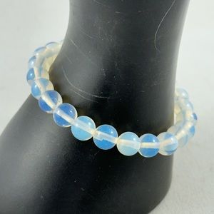 Handcrafted stretch bracelet with Moonstone beads